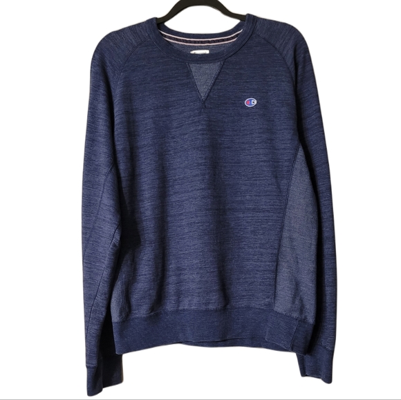 Champion Crew Sweatshirt Size Large Blue - Picture 1 of 7